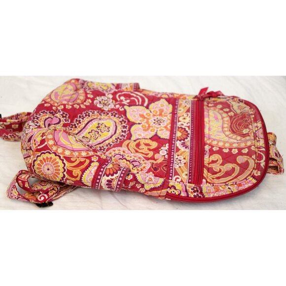 Vera Bradley Raspberry Fizz Paisley Mini Backpack Small Adjustable Straps - Picture 6 of 11